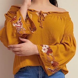 Love,Fire Off the Shoulder Blouse
